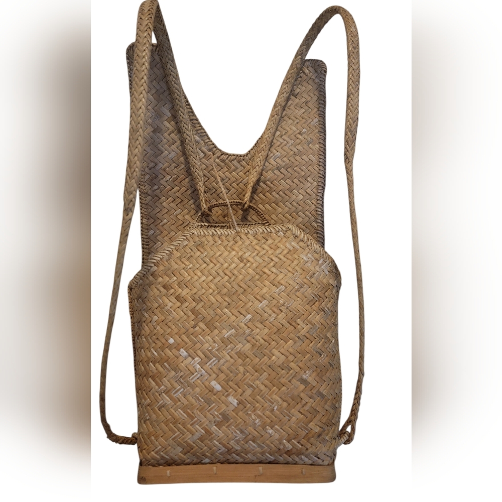 Vintage Pasiking Natural Woven Grass Backpack (Philippeans)